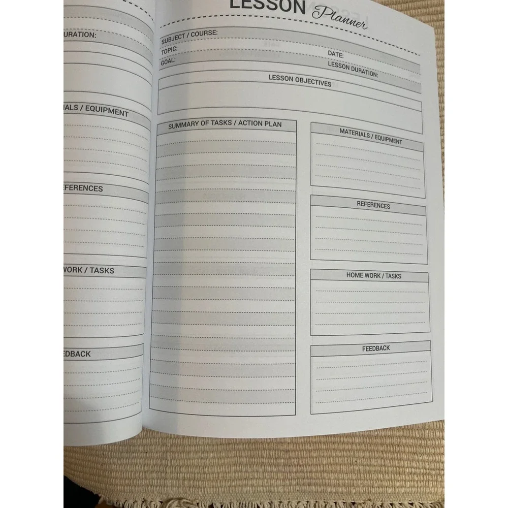 Lesson Plan Book Teacher Planner 108 Pages 8x11.5 Softcover Academic‎ Organizer